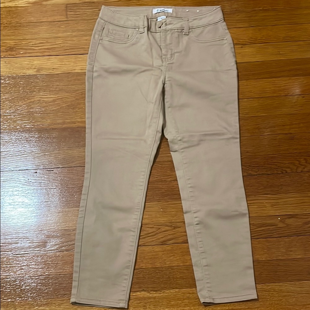 d. jeans Tan Casual Bottoms Straight-Leg